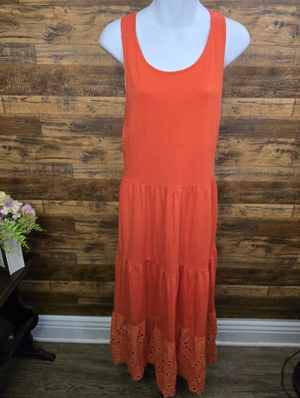 JCREW✨️Women’s Orange Tiered Maxi Dress by JCREW- SIZE: M
